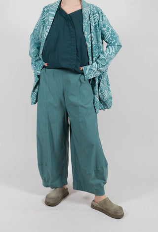 Pull On Stretch Fit Trousers in Grass - 3280107