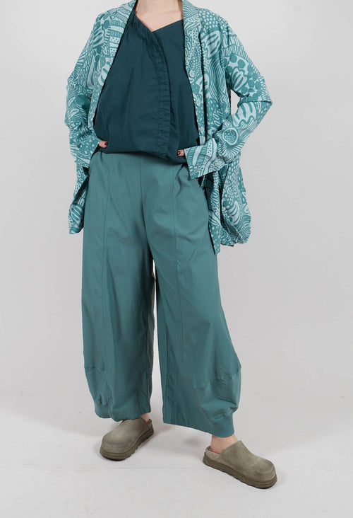 Pull On Stretch Fit Trousers in Grass - 3280107