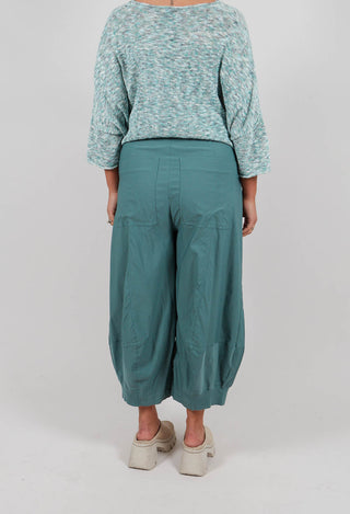 Pull On Stretch Fit Trousers in Grass - 3280107