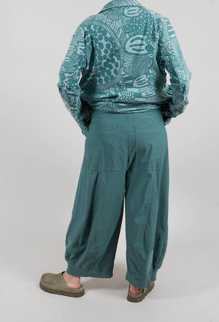 Pull On Stretch Fit Trousers in Grass - 3280107