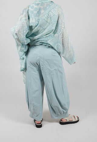 Pull On Stretch Fit Trousers in Mint - 3280107