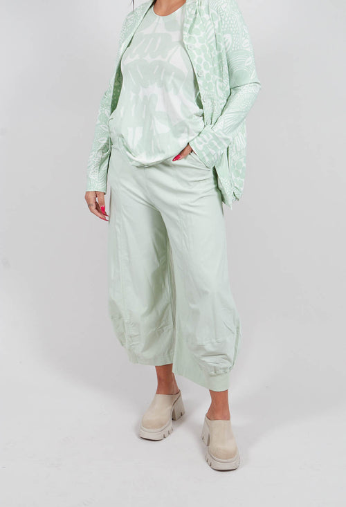 Pull On Stretch Fit Trousers in Lime - 3280107