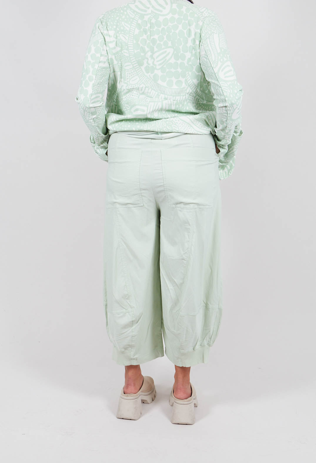 Pull On Stretch Fit Trousers in Lime - 3280107