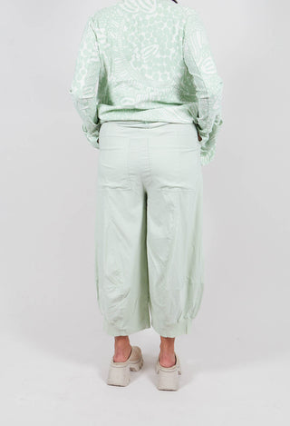 Pull On Stretch Fit Trousers in Lime - 3280107