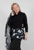 Cotton Knit Short Cardigan in Black - 3337112