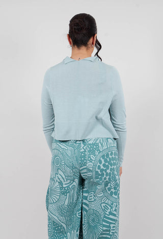 Cotton Knit Short Cardigan in Mint - 3337112