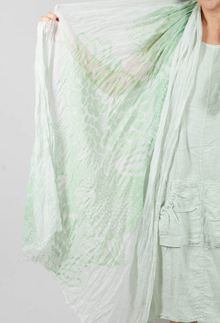 Sheer Scarf in Lime Print - 3361402