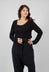 Cropped Textured Jumper in Black - 3380701