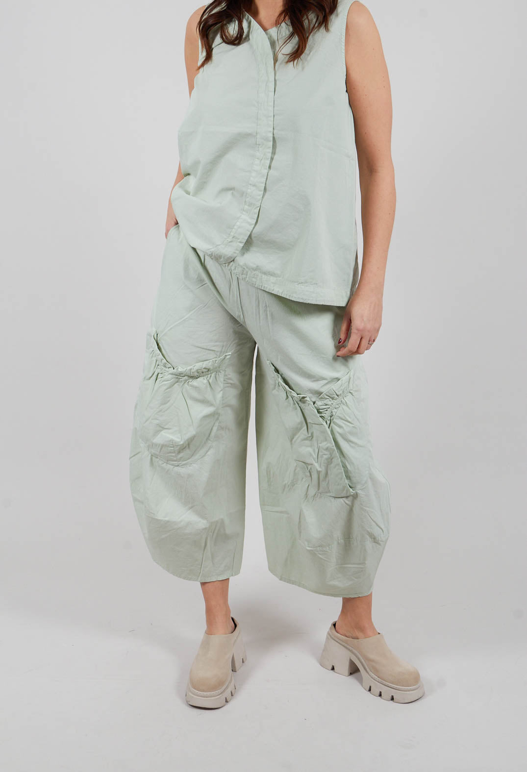 Balloon Leg Trousers in Lime - 3400101