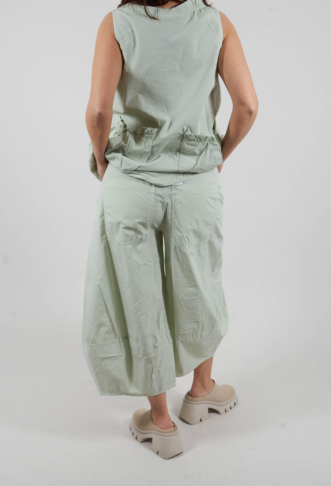 Balloon Leg Trousers in Lime - 3400101