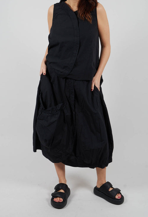 Tulip Hem Skirt in Black - 3400302