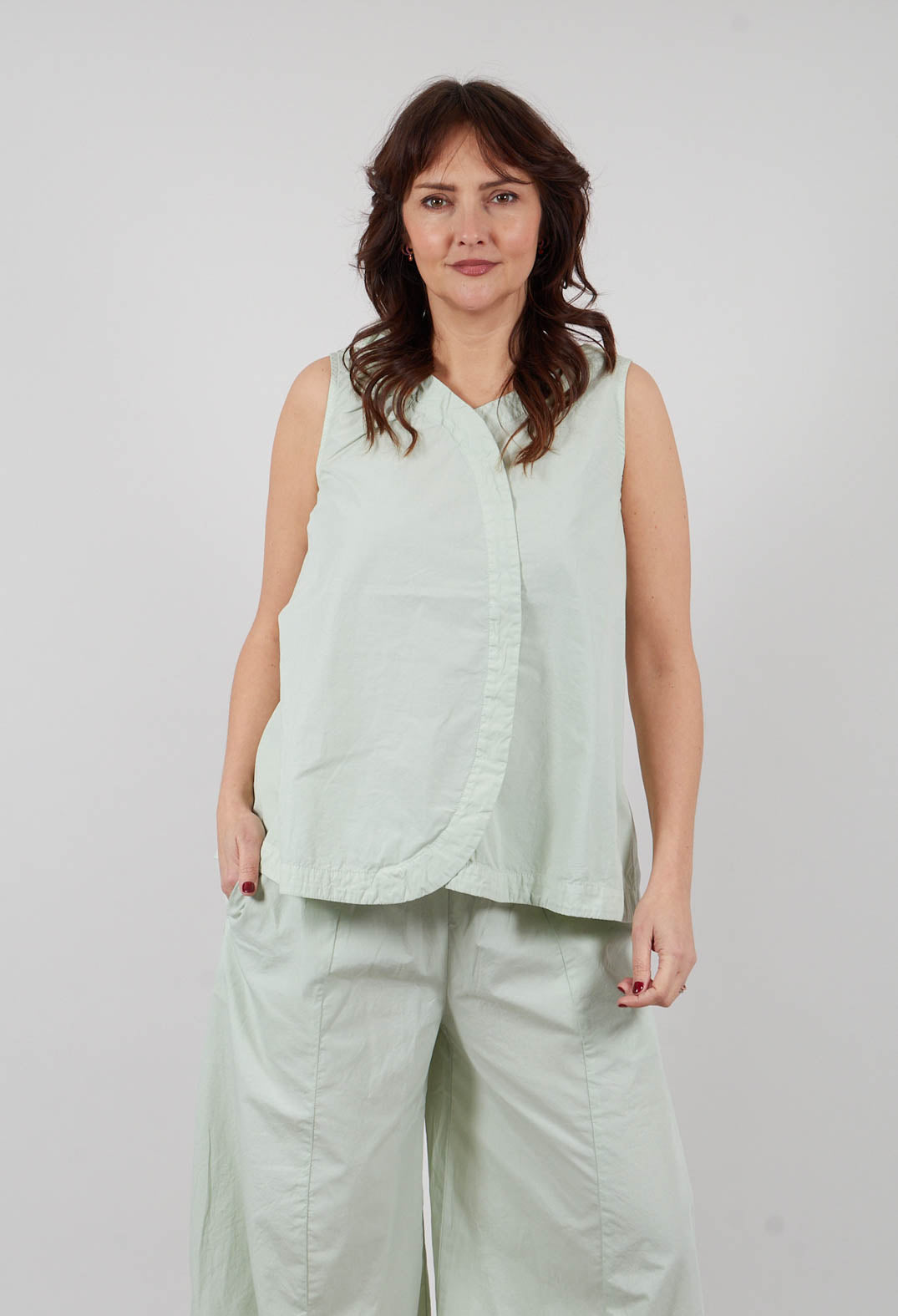 Curve Detail Top in Lime - 3400804