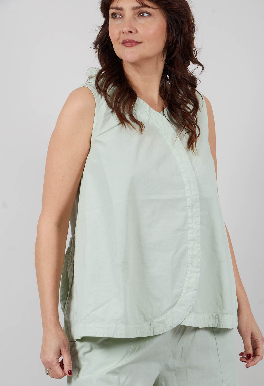 Curve Detail Top in Lime - 3400804