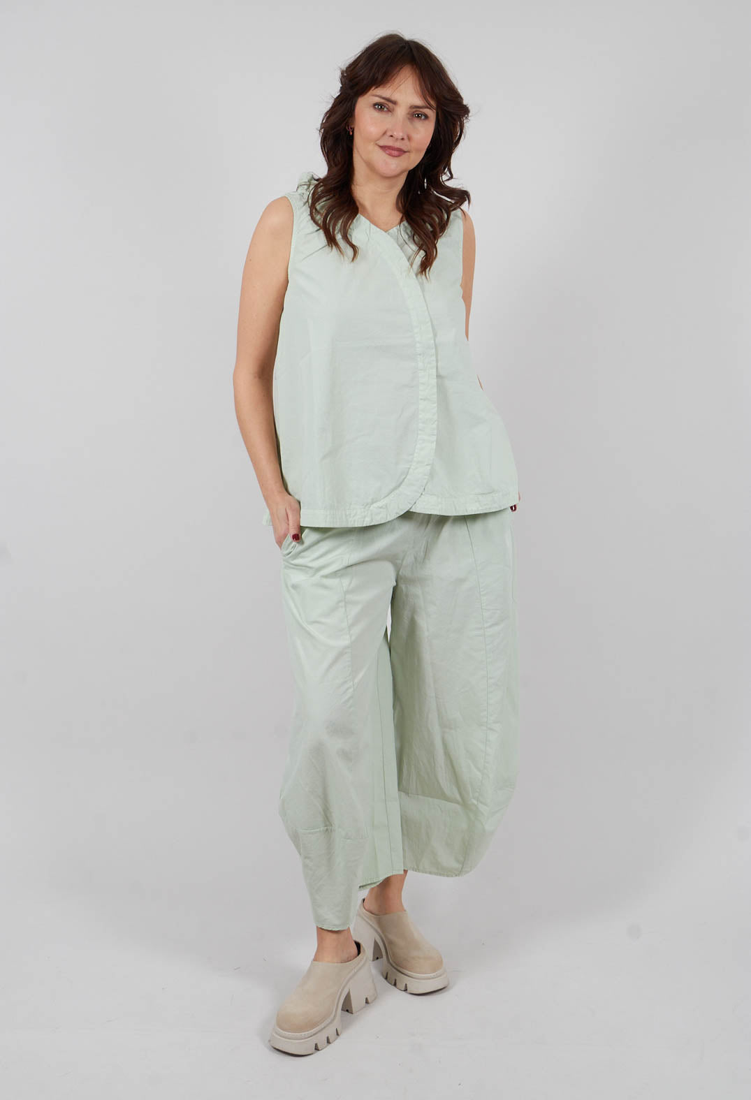 Curve Detail Top in Lime - 3400804