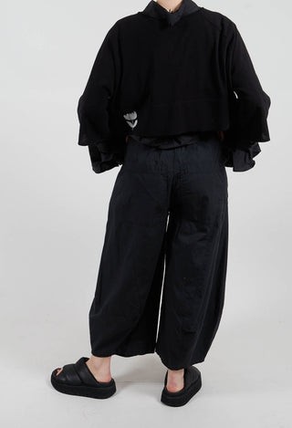 Tulip Leg Trousers in Black - 3400107