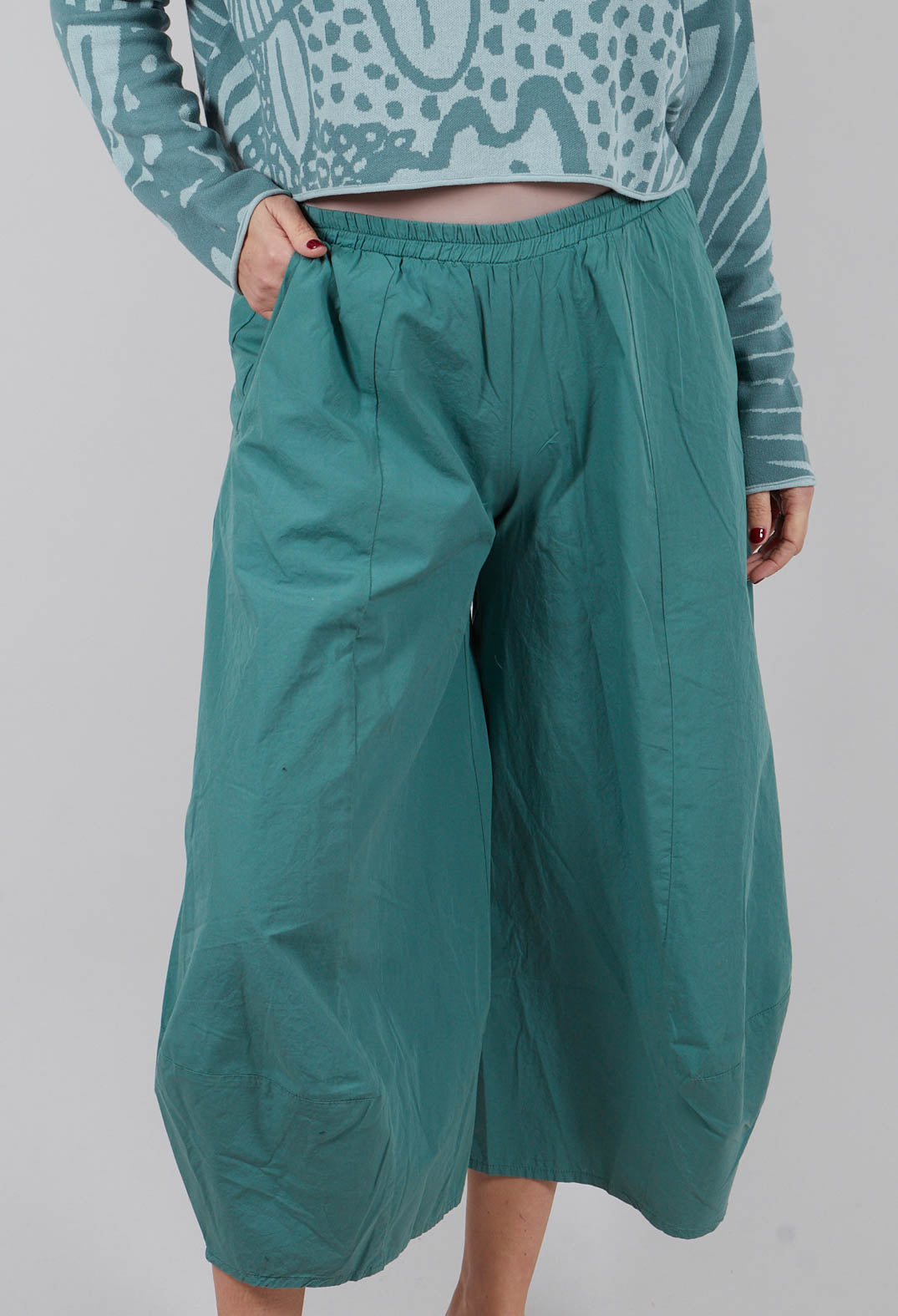 Tulip Leg Trousers in Grass - 3400107