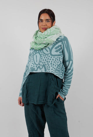 Cropped Jumper in Grass Jacquard - 3410707