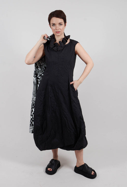 Tulip Dress in Black Poplin Print - 3420902