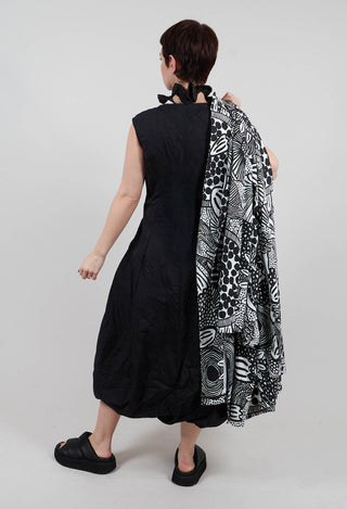 Tulip Dress in Black Poplin Print - 3420902