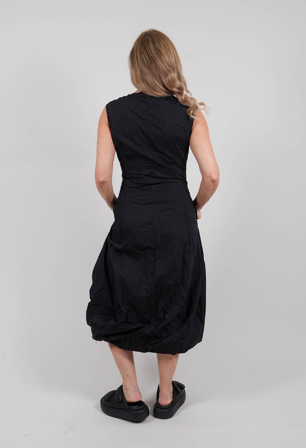 Tulip Dress in Black Poplin Print - 3420902