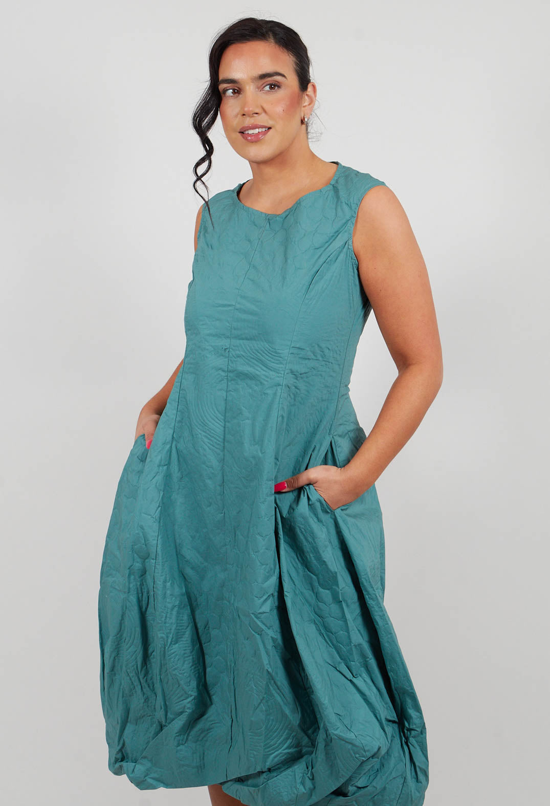 Tulip Dress in Grass Poplin Print - 3420902