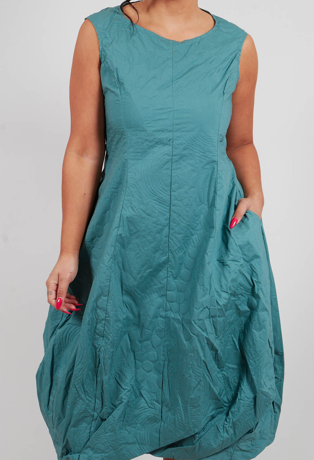 Tulip Dress in Grass Poplin Print - 3420902