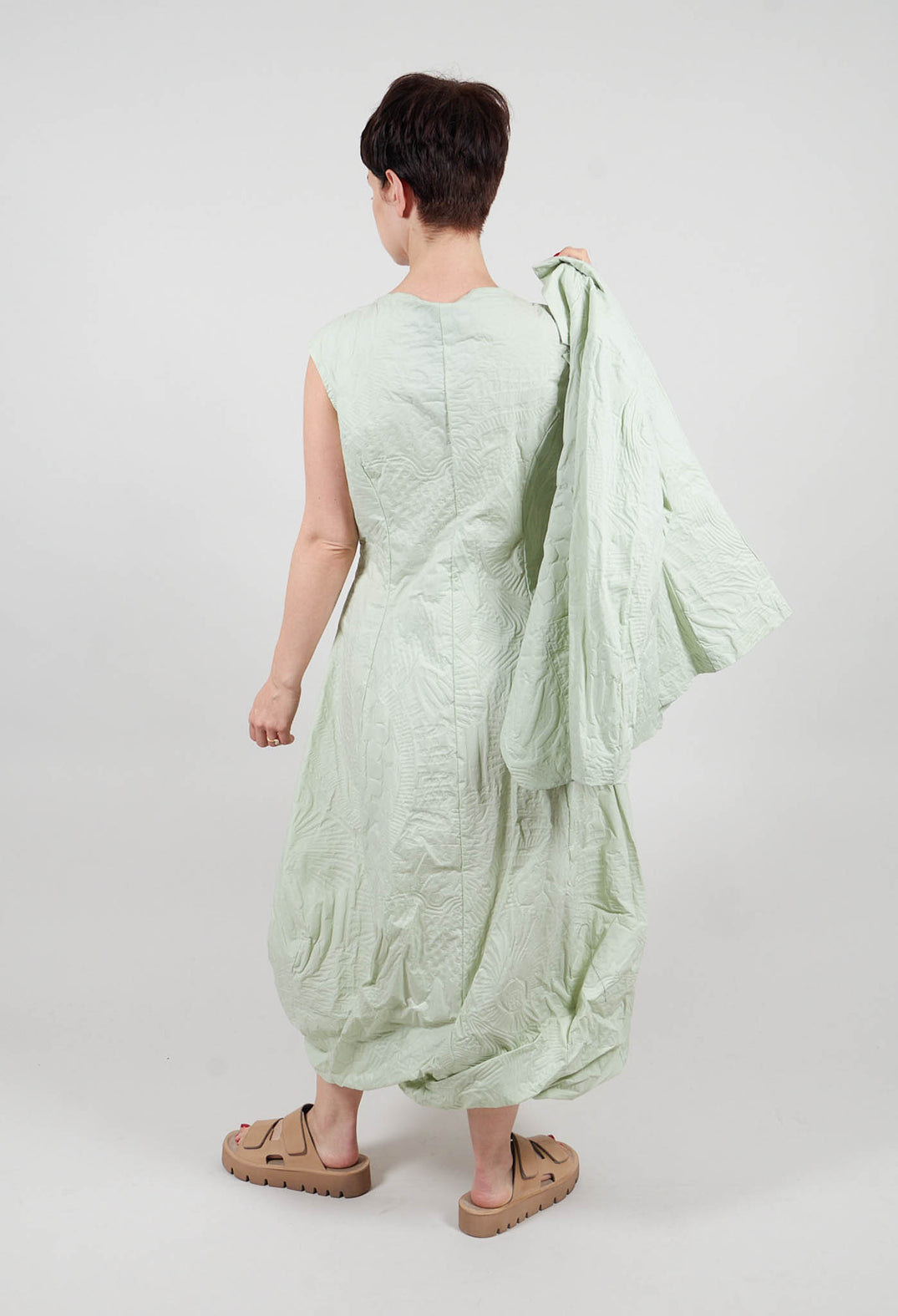 Tulip Dress in Lime Poplin Print - 3420902