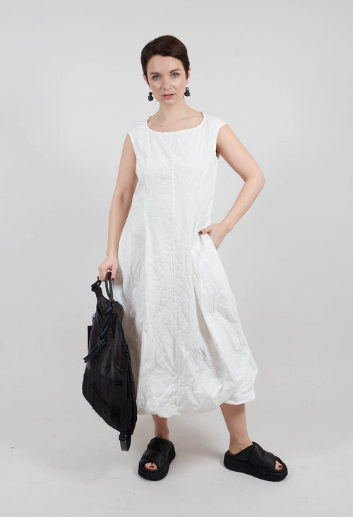 Tulip Dress in Off White Poplin Print - 3420902