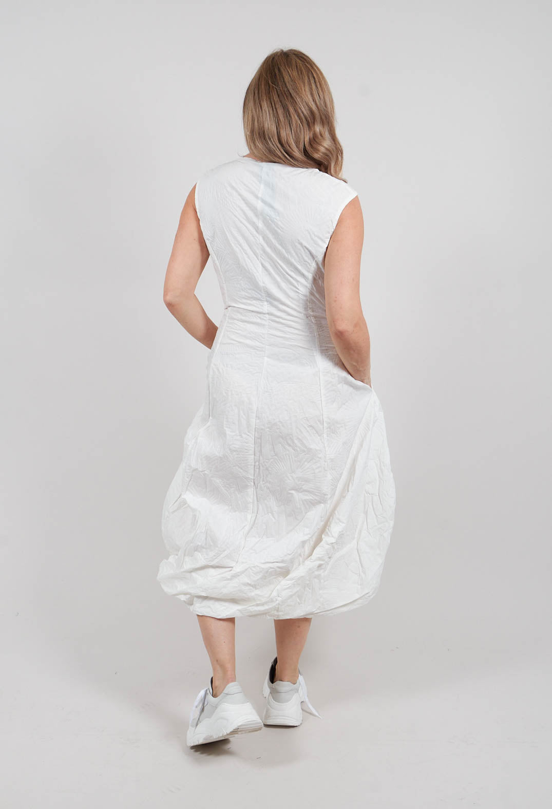 Tulip Dress in Off White Poplin Print - 3420902