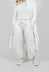 Balloon Leg Trousers in Off White Poplin Print - 3420104