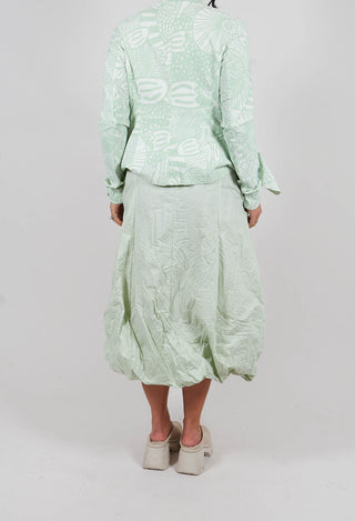 Tulip Skirt in Lime Poplin Print - 3420307