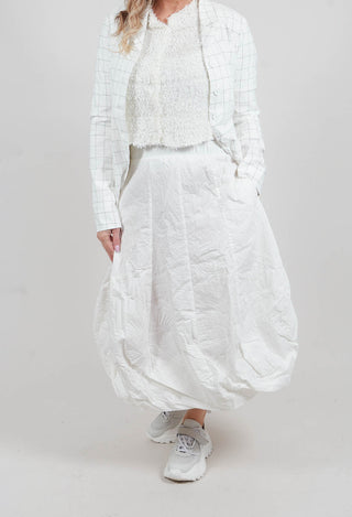 Tulip Skirt in Off White Poplin Print - 3420307