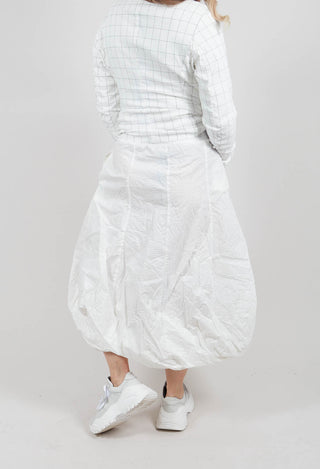 Tulip Skirt in Off White Poplin Print - 3420307