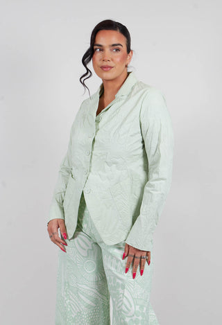 Jacket in Lime Poplin Print - 3421109