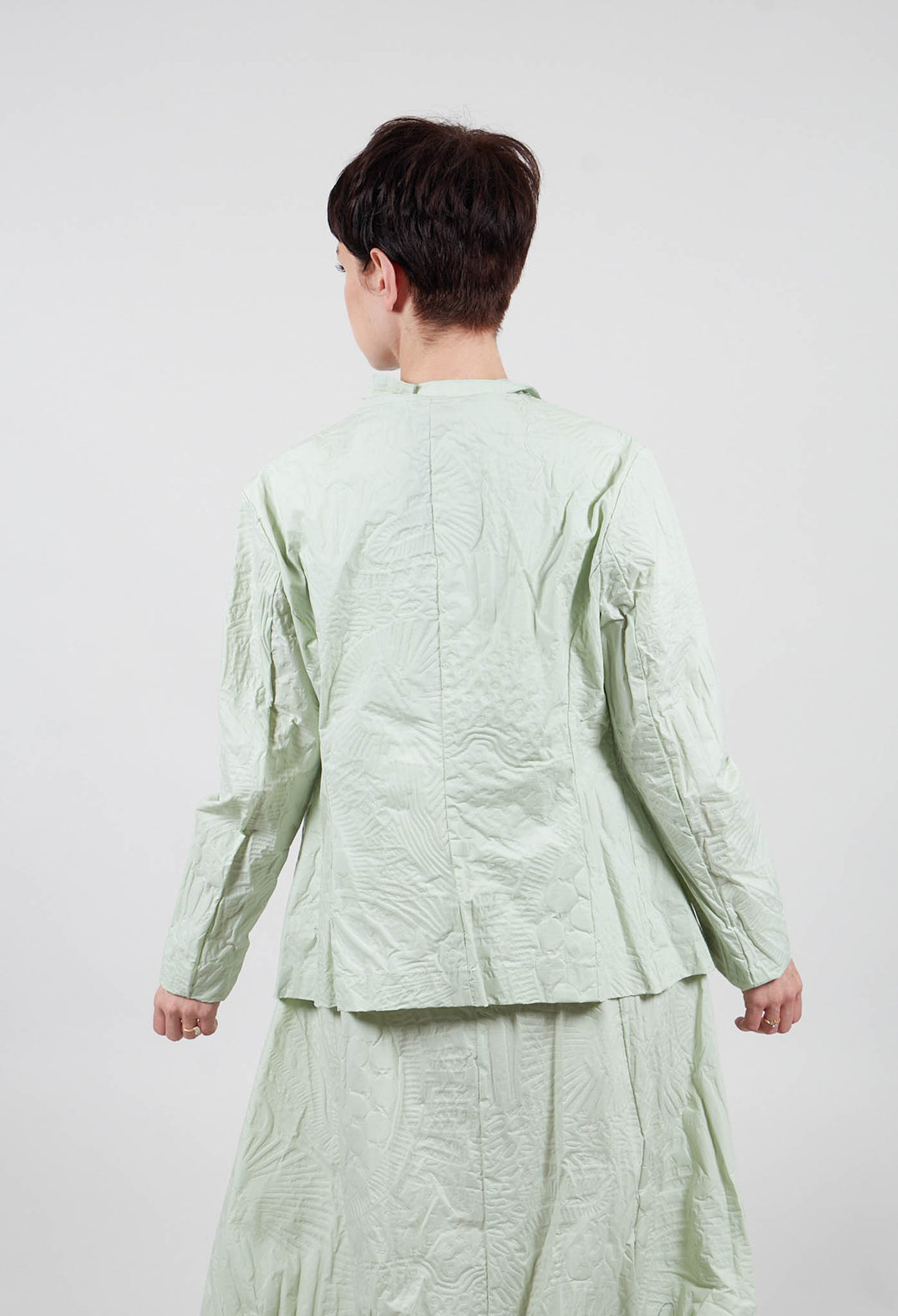 Jacket in Lime Poplin Print - 3421109