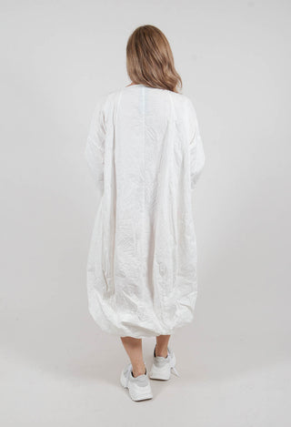 Tunic Dress in Off White Poplin Print - 3420910