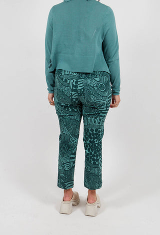 Slim Leg Trousers in Tree Print - 3440104