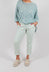 Slim Leg Trousers in Lime Check - 3440104
