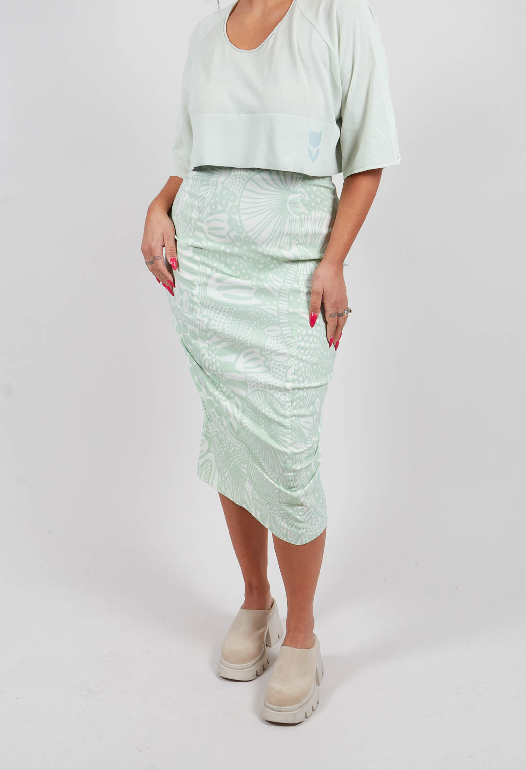 Pencil Skirt in Lime Print - 3440305