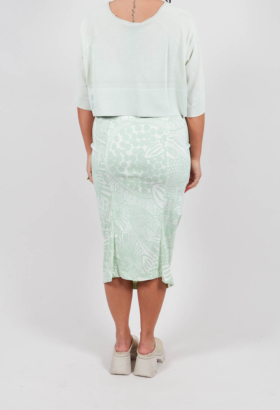 Pencil Skirt in Lime Print - 3440305