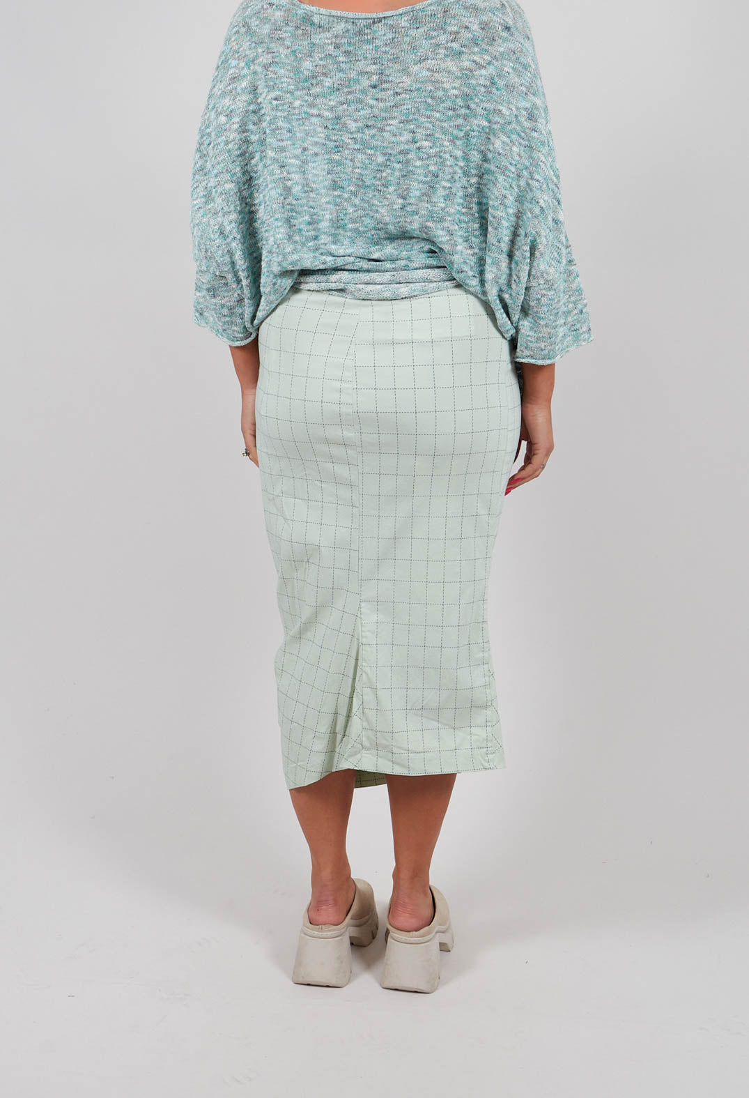 Pencil Skirt in Lime Check - 3440305