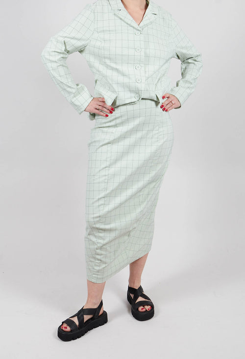 Pencil Skirt in Lime Check - 3440305