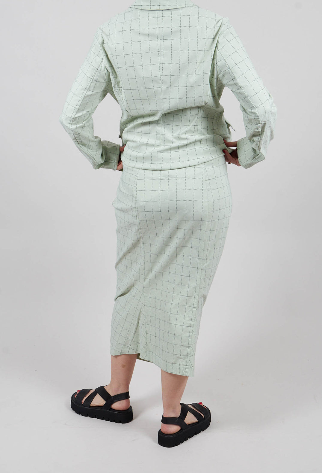Pencil Skirt in Lime Check - 3440305