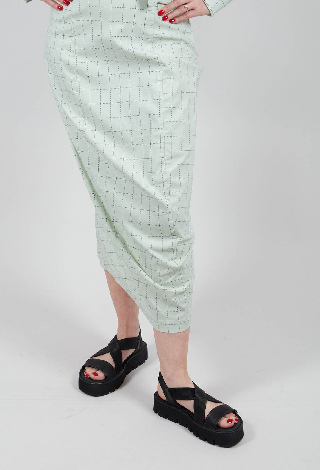 Pencil Skirt in Lime Check - 3440305