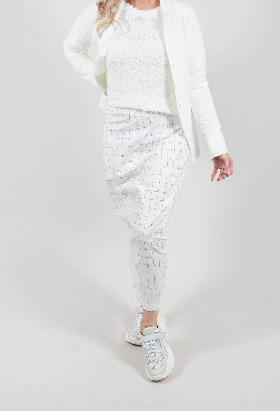 Pencil Skirt in Off White Check - 3440305