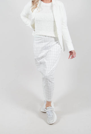 Pencil Skirt in Off White Check - 3440305