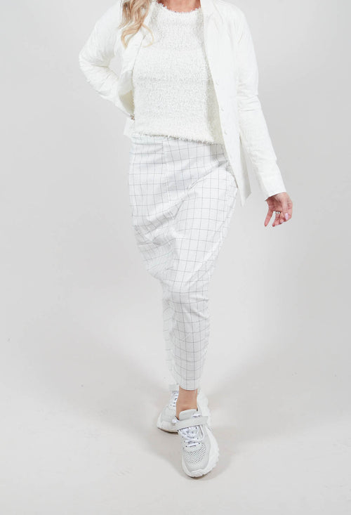 Pencil Skirt in Off White Check - 3440305