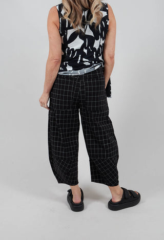 Pull On Trousers in Black Check - 3440106