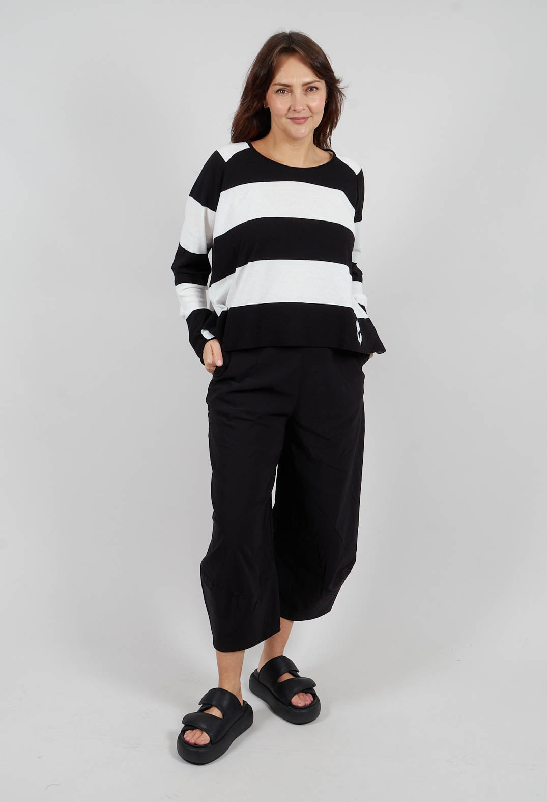 Pull On Trousers in Black - 3440126