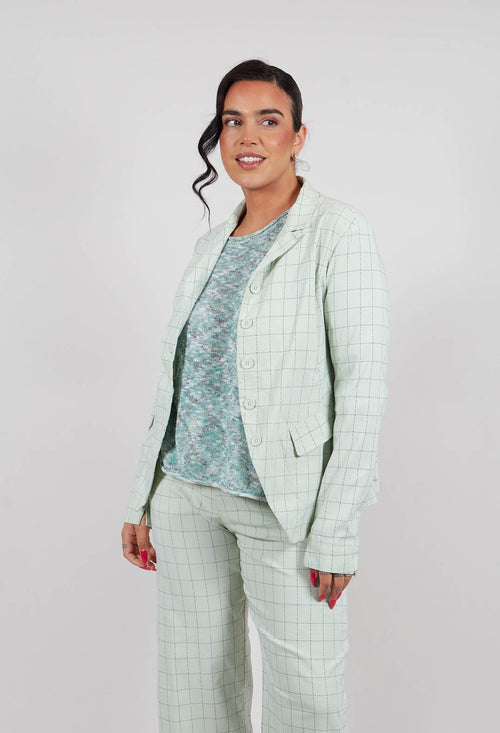 Tailored Jacket in Lime Check - 3441107